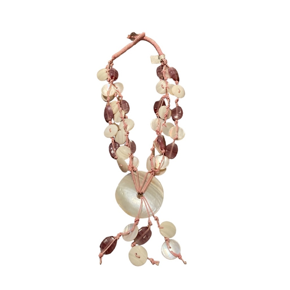 Vintage Mother Of Pearl Necklace - Picture 4 of 8